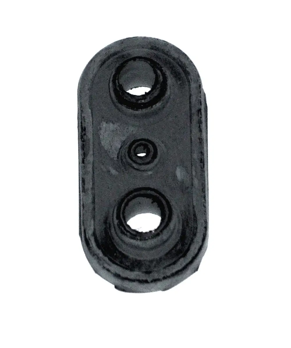 Schwarze Dichtung mit zwei Löchern in ovaler Form, vermutlich für Heizungsanwendungen, hergestellt von Daikin.